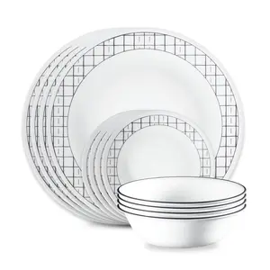 Corelle® Delicate Grid 12-piece Dinnerware Set, Service for 4