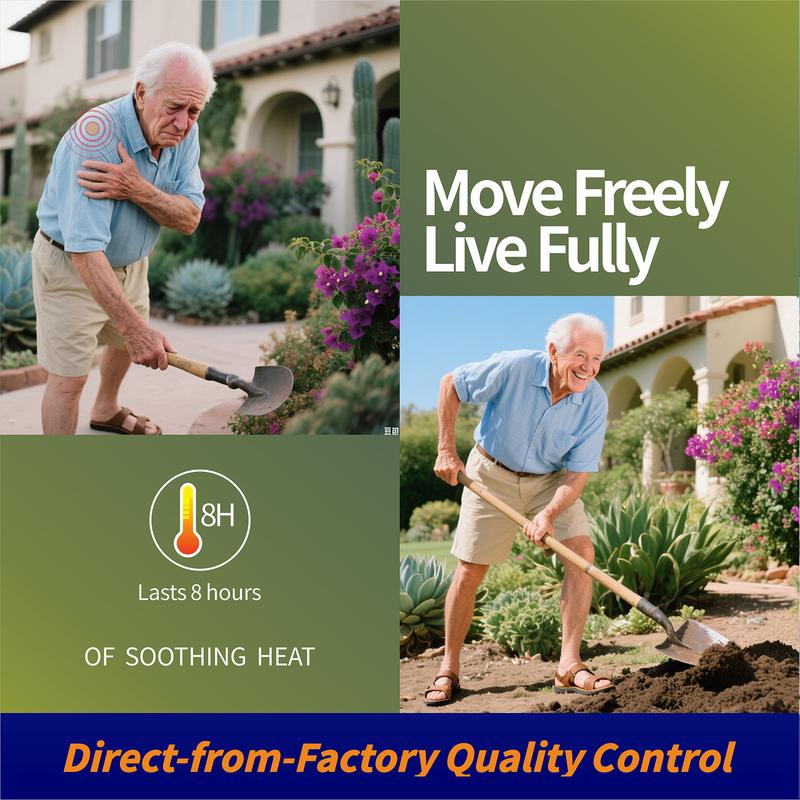 ThermoWell Far Infrared Heat Patch - Plant-Based Muscle Support for Back & Joint, 8-Hour Deep Penetrating Warmth, Drug-Free Pain Relief