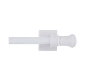 16-28 in. Cameron Adjustable Steel/Plastic Magnetic Drapery Rod, 7/16 in. Diameter, White