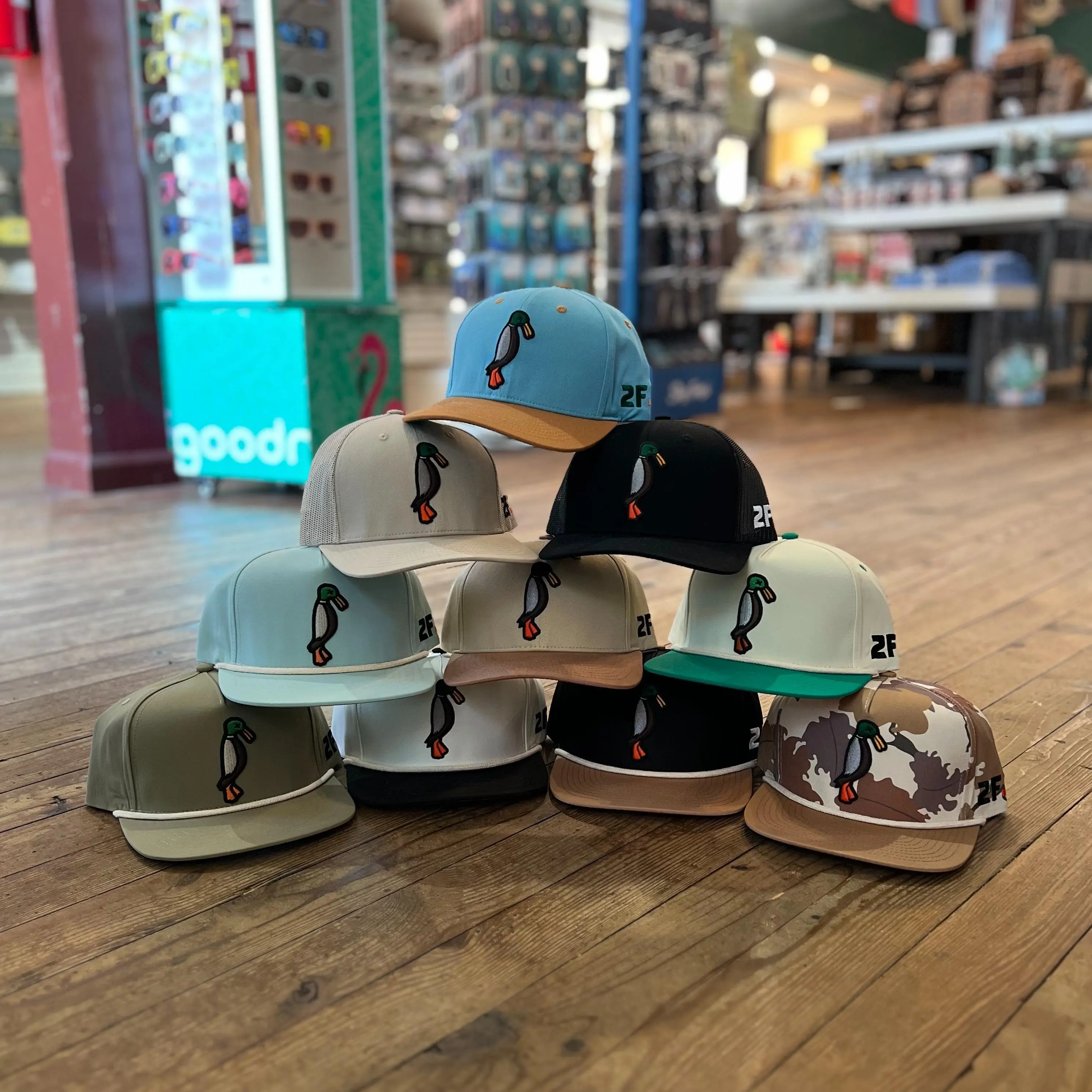 2F.7 Hunt Duck Rope & Snapback Trucker Hats | 24.7 Hunt Casual Hat 