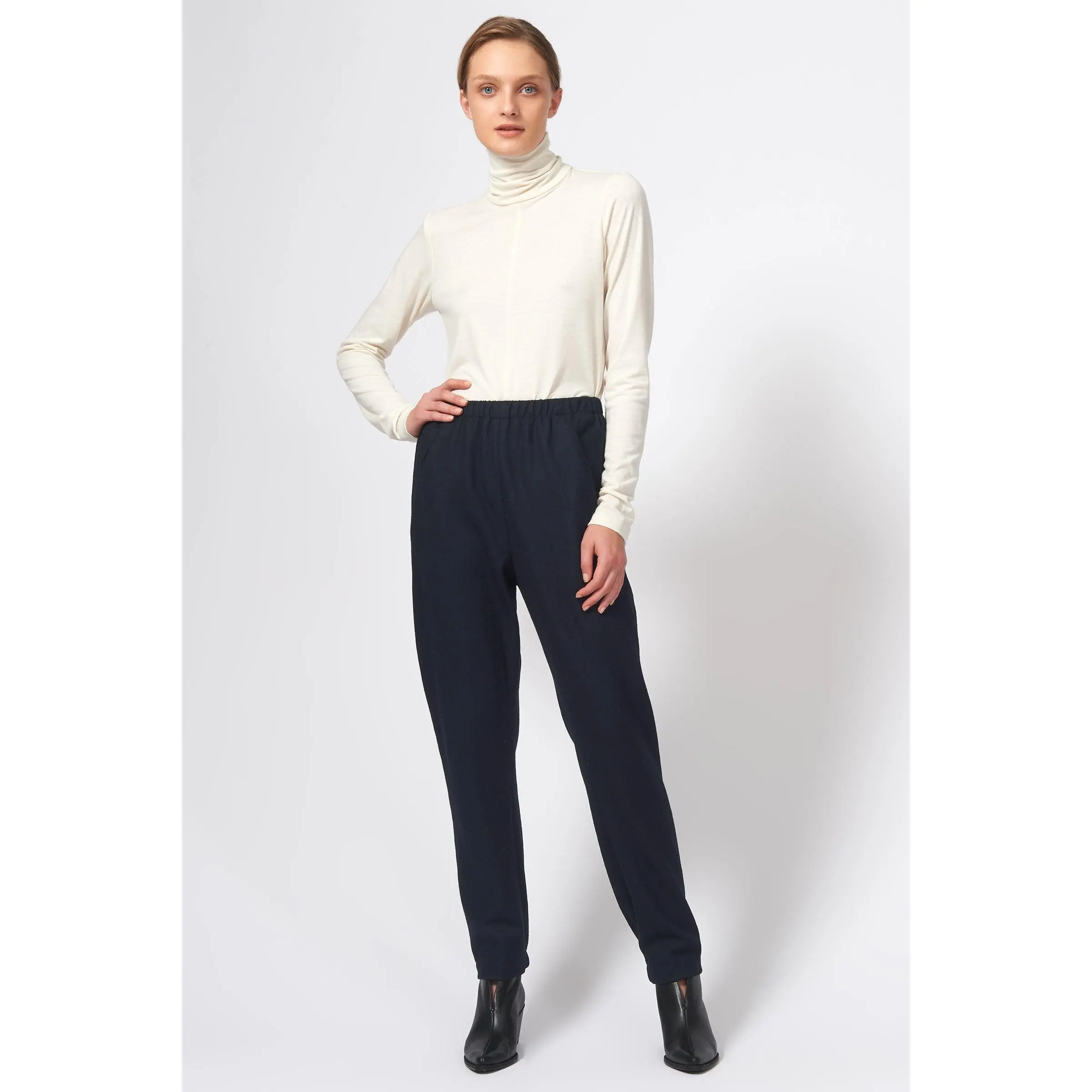 Angle Seam Jogger Felted Jersey Midnight