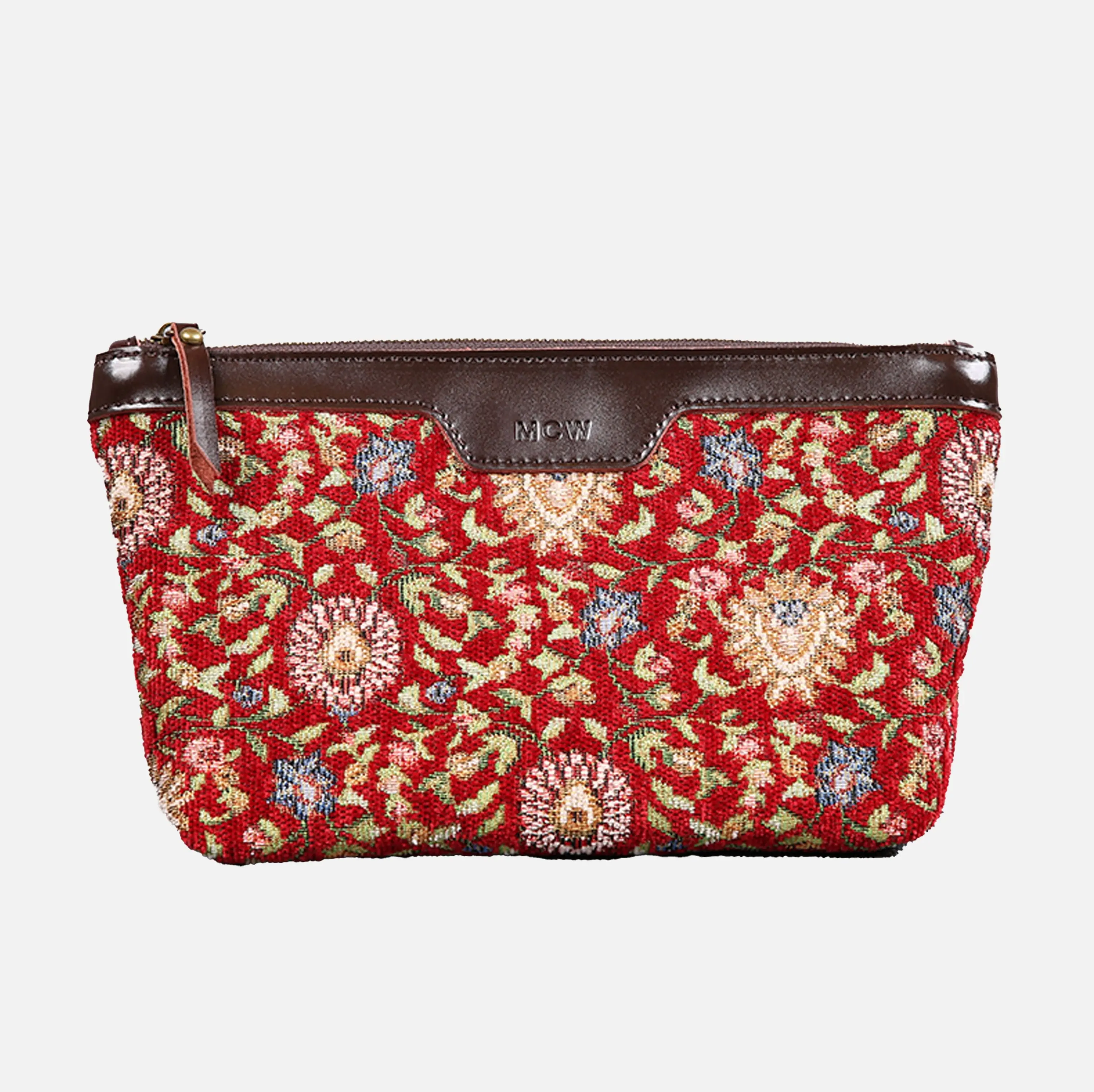 Oriental Red Carpet Makeup Bag Leather