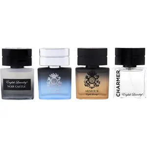 English Laundry Variety Set-4 Piece Mens Variety With Armour & Noir Castle & Charmer & Throne And All Are Eau De Parfum Spray 0.68 Oz For Men