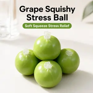Handmade Green Grape Scented Slow Rebound Stress Ball Squishy Clay Toy for Anxiety Relief