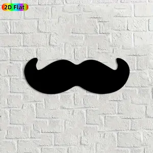 1pc Mustache Metal Wall Art Mustache Statue Mural, Ideal Gift for Fathers Day, Halloween, Mustache Decor Enthusiasts, Rust-Resistant+Metal Wall Decor Wall Sculptures, Perfect for Living Room Wall & Garden Fence+Mustache Enthusiasts