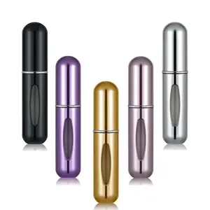 Portable Mini Refillable Design Perfume Atomizer, Aluminum Scent Bottle, Travel-Friendly Spray Bottle, 5ML Parfume Mini Container