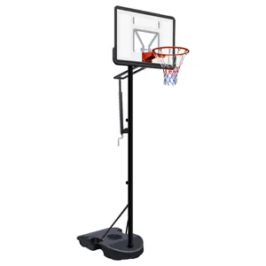 [Fahuac] Portable Basketball Hoop Height Adjustable 6.9-10ft - 34x23in Polycarbonate Backboard, Heavy-Duty Steel, Water/Sand Fillable Base, Indoor Outdoor.