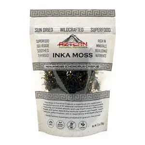 Aztecan Herbal Remedies Inka Moss Purple Irish Moss Chondrus Crispus Raw Wildcrafted 2 oz Sun-Dried Flavorful Superfood - Salt