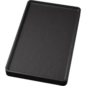 VERTORGAN Bamboo Serving Tray,15.8x9.8 Inch Decorative Trays Platter for Coffee Table,Living Room,Bar,Party,Mini Charcuterie Boards Cheese Board,Home Decor(Black)