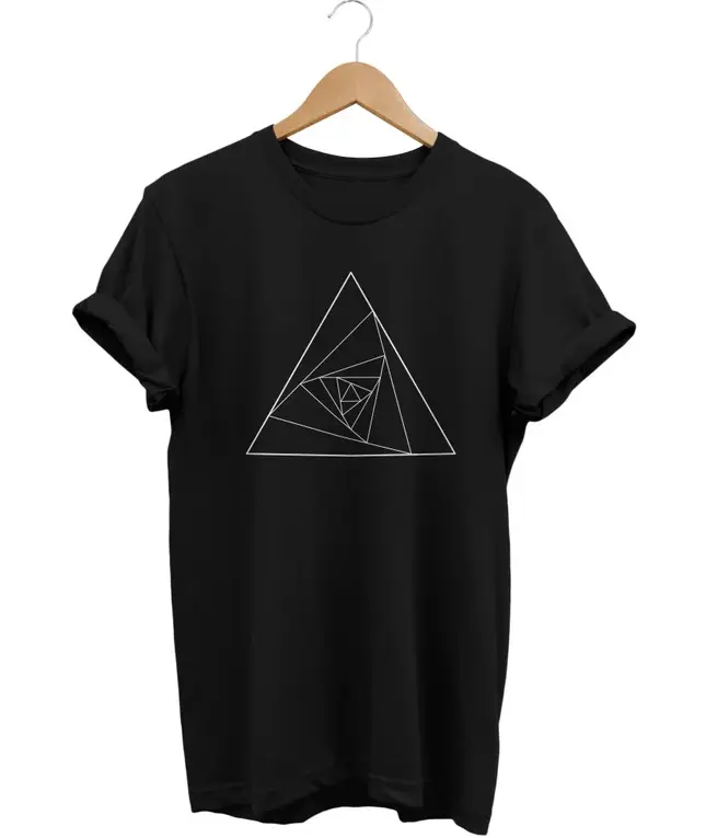 Minimalist Abstract Triangle T-Shirt: Artsy Geometric Tee