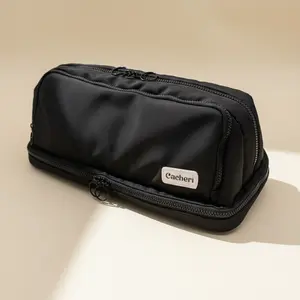 Travel Toiletry Bag with Heat Resistant Pocket & Jewelry Organizer