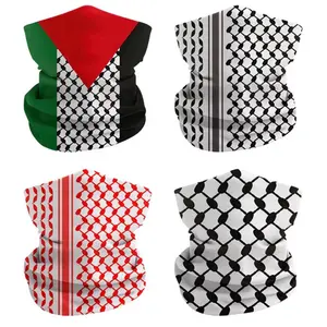 Palestinian Neck Gaiter Headband Bandanna Stretchy 4 Pack Variety Pack