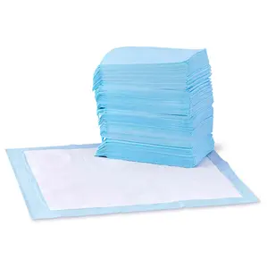 Dog and Puppy Pee Pads with Leak-Proof Quick-Dry Design for Potty Training, Standard Absorbency, Regular Size, 22 x 22 Inches, Pack of 100, Blue & White