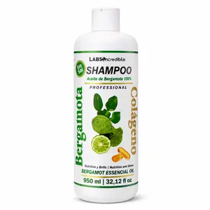 Bergamot Oil & Collagen Infusion Shampoo - 32 fl oz (950ml) Professional Size - 100% Pure Bergamot Essential Oil for Scalp Vitality & Nutrition - High-Gloss Shine & Strength Formula - Paraben-Free - by BEXPERTSUSA
