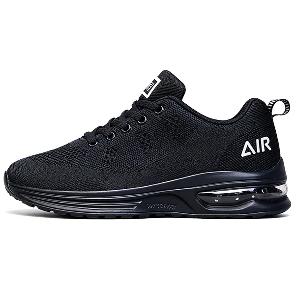 Summer 2026 breathable all-black women’s work shoes/ walking shoes — ultra-breathable mesh air-cushion sneakers, ideal for prolonged standing and walking