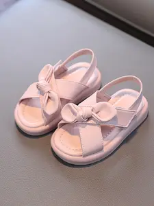Baby's Bow Decorated Slingback Sandals, Bowknot Design Shoes, Casual Comfortable Non-slip Sandals for Infant Toddler Kids, Soft Soled Shoes for Indoor & Outdoor Wear, Round Toe Shoes