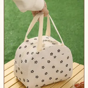 Best-selling Multifunctional in 5 printed patterns, 1 pack of large capacity, durable, portable outdoor constant temperature tote bag, suitable for office, picnic, school, camping, outdoor activities, and travel, Durable Lunch Bags