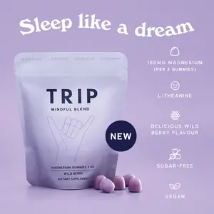 TRIP Functional Gummies | Magnesium (Wild Berry) | Ashwagandha (Cherry) | Calm, Focus, Stress Support | Vegan · Sugar Free Options · 30-Day Supply