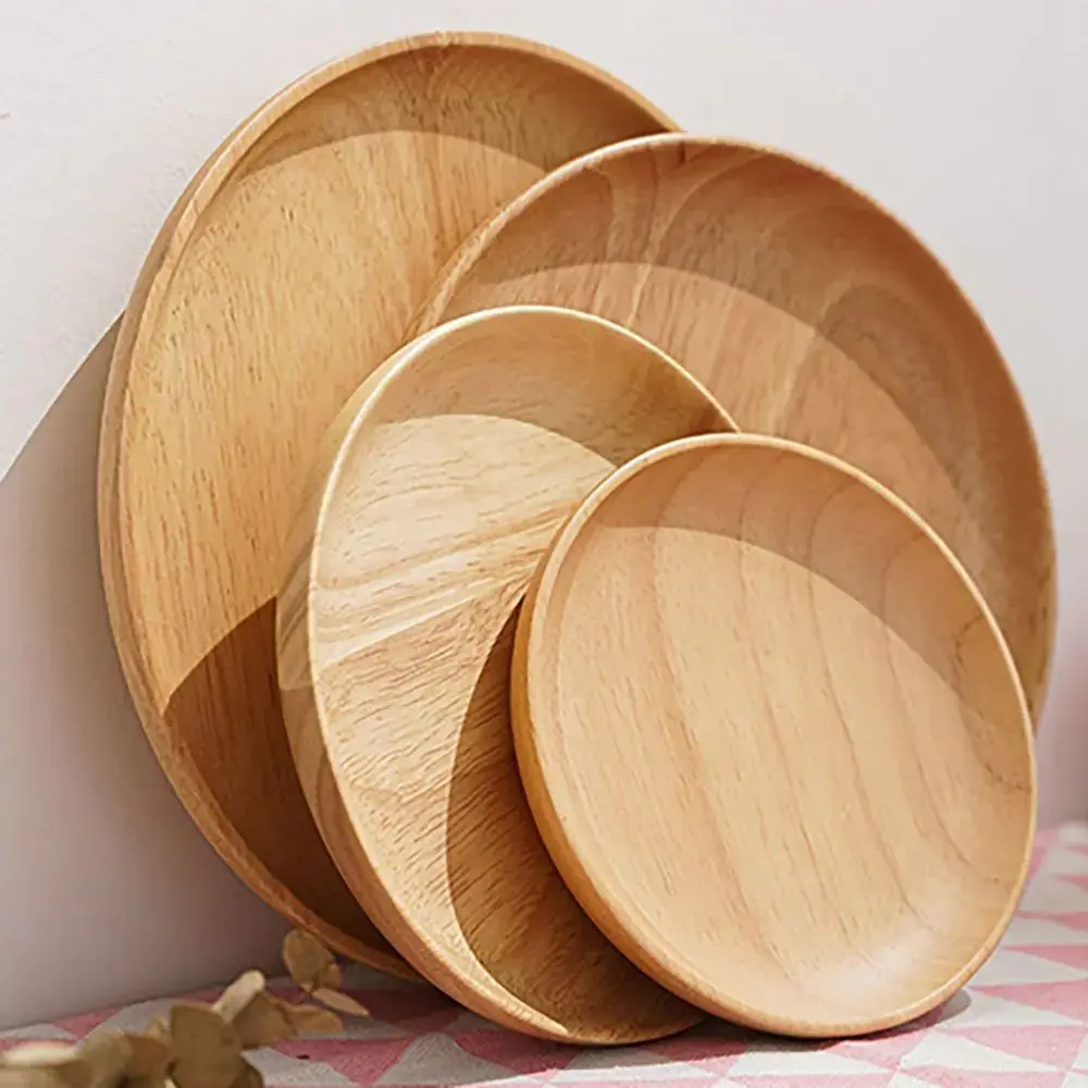 Wood Serving Plate - Elegant Design for Home Décor with Smooth Finish and Versatile Use