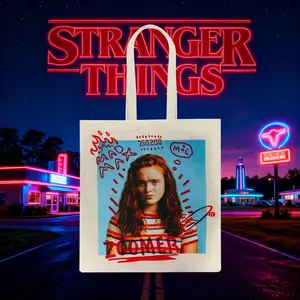Stranger Things Officially Licensed Character Totes Handbags Mad Max Cute Cartoon Character Shoulder Bag For Women Crossbody Tote Vintage Style Purse For Fans Netflix 1Pc