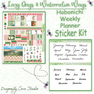 Hobonichi Weekly Lazy Days & Watermelon Ways Planner Sticker Set