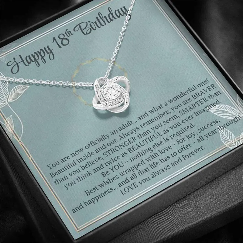 18th birthday neacklace Message Card Jewelry Handmade Necklace 18th birthday gifts for girls necklace 18th birthday