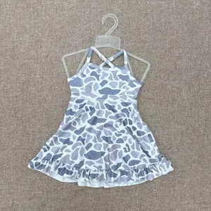 Athletic  Sports Tennis Camouflage Cute Yoga Dress Kids Clothes,Toddler Kids Dress