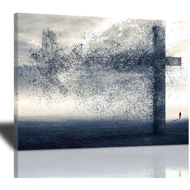 1 Count Jesus Christ Canvas Wall Art Jesus Greets You Welcome Back Window View Sunset Poster Christian Religious Modern Artwork Christ Spiritual Prints Framed Wall Decor For Bedroom Living Room 16x24inch