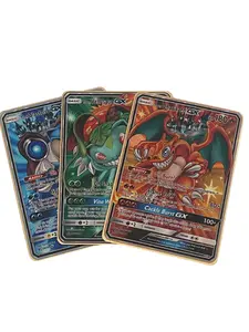 Gold Plated Toon Pokemon Card Set 3pcs