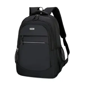 Lightweight Fashion Backpack, Waterproof Dual-Shoulder Bag, Plain Design with Night Reflective Strip, Multifunctional for Business Travel Men, Business Style Backpack