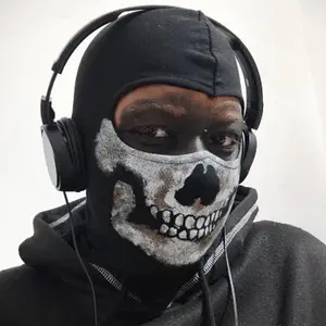 Call of Duty Ghost Face Skull Balaclava Mask Motorcycle Cosplay Scary Skeleton MWII War Soldie Riding Outdoor Windproof Headwear