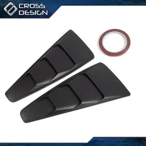CROSSDESIGN 1/4 Quarter Side Window Louver Cover Fit For 2005-2014 Ford Mustang GT