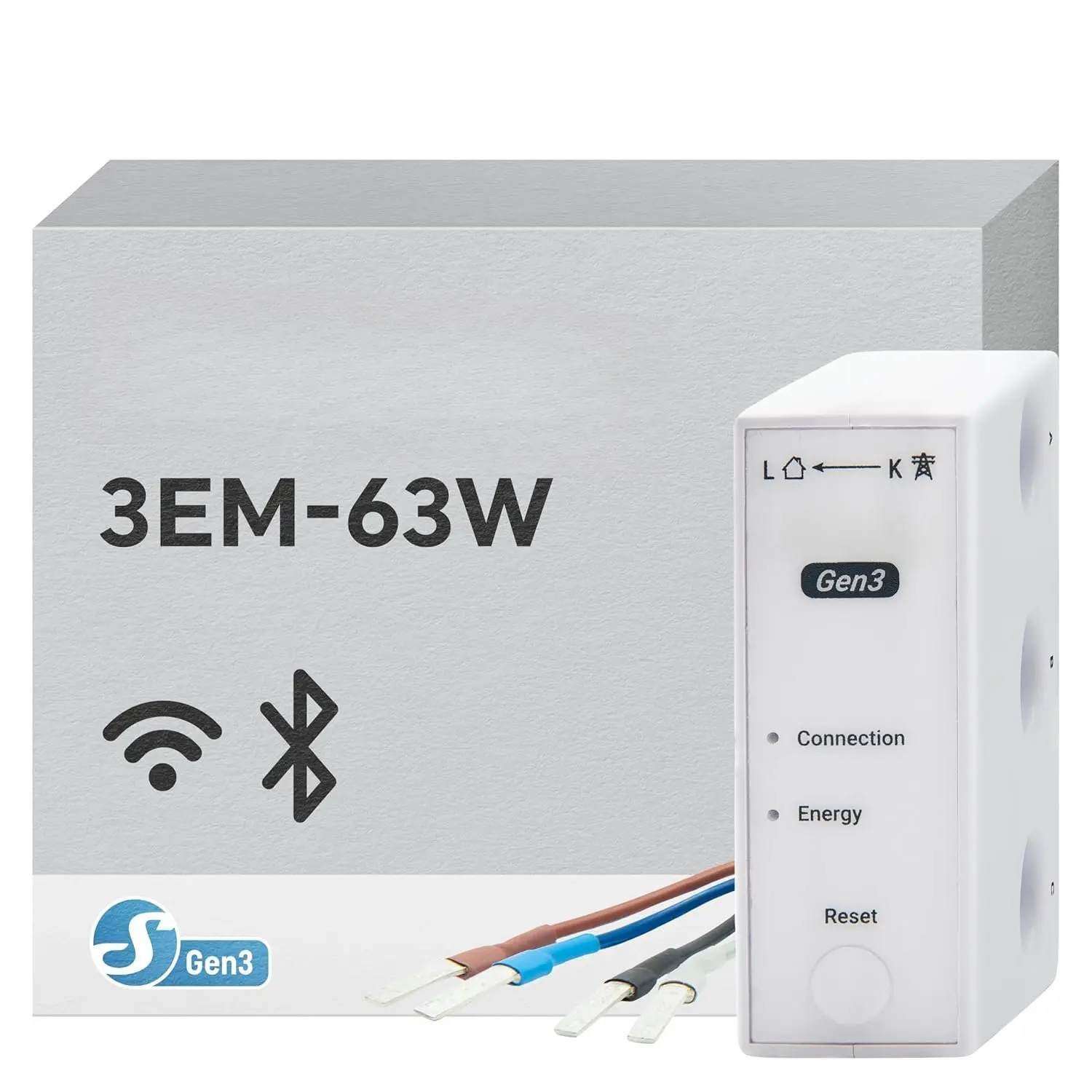 3EM-63W Gen3 |  Operated  3-Phase Energy Meter |  Automation | Compatible with Alexa &   | iOS Android App | No Hub Required | Data Logging | Solar Photovoltaic Ready