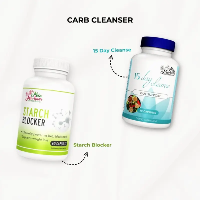 Carb Cleanser | Caffeine Free | 15 Day Cleanse - Gut and Colon Support | Starch Blocker |