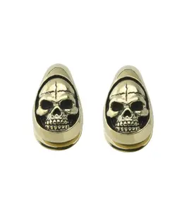 Death Keyhole Brass Ear Weights