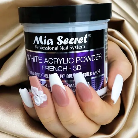 Mia Secret WHITE Acrylic Powder French- 3D nail care nail art blanco