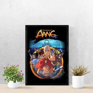 Avatar The Last Airbender Movie Poster, Aang Zuko Katara Toph Manga Wall Art, Avatar Team Print, Anime Room Decor Gift