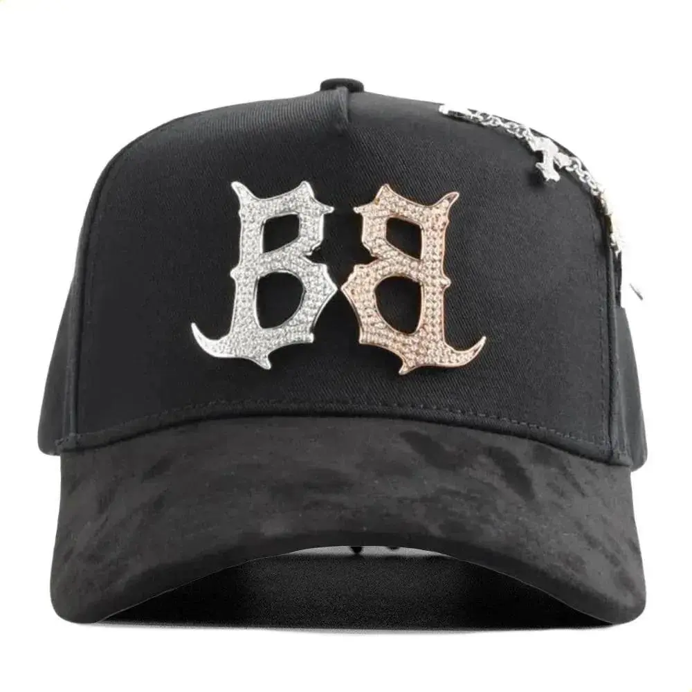 Mzi Modern-style Baseball Cap with Inferno Design, Adorned with 24K Rose Gold High-grade Detailing