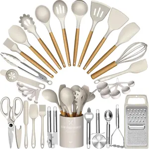 [Limited Time + Deal] Upgrade your kitchen with this 34PCS thickened silicone utensil set by Umite Chef. Heat resistant, BPA-free, and safe for nonstick cookware. Durable design with grater and essential tools for everyday cooking.