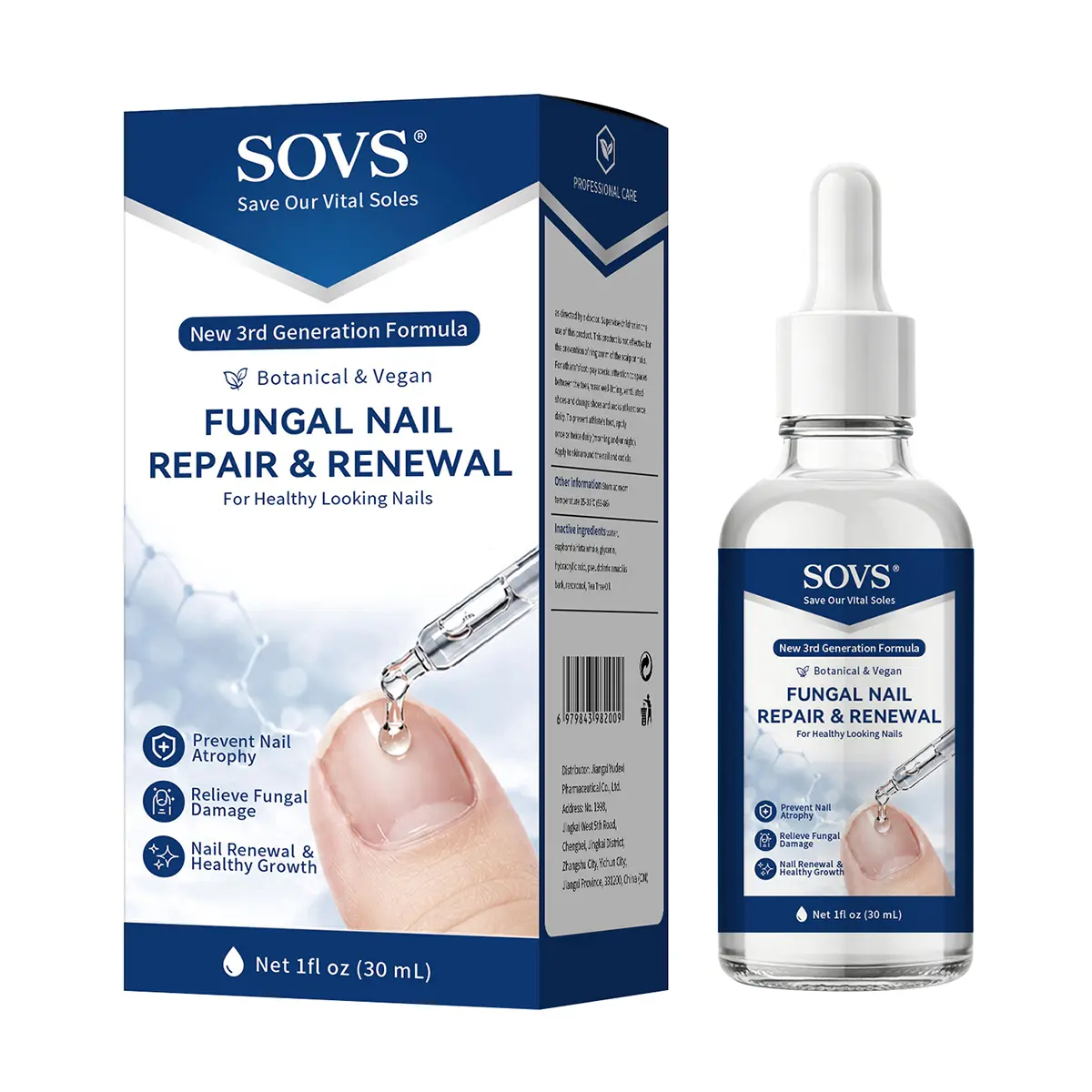 SOVS Nail Care Serum 30ml with Precision Dropper | Plant-Based Nail & Cuticle Care Formula | Lightweight Daily Nourishing Serum for Dry, Brittle, Rough & Dull-Looking Nails | Helps Enhance the Natural Appearance of Fingernails & Toenails
