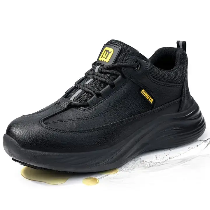 GUSAYEX Men's & Women's Closed-Toe Safety Work Shoes - Non-Slip, Lightweight, Waterproof Restaurant Shoes, Durable Ultra-Fine Fiber Upper, Indestructible Toe Walking Boots for Workers, Walking Shoes, Footwear