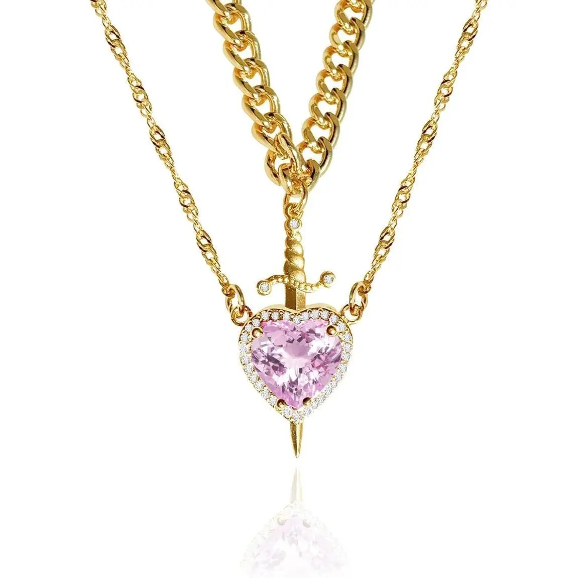 TRX-Pink Heart (Gold)