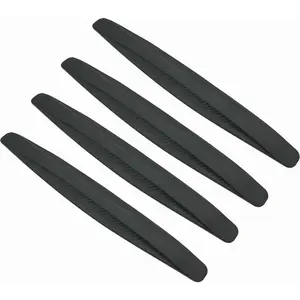 Pack of Car Bumper Guards, Universal Rubber Protectors for SUV-Front/Rear Anti-Collision and Scratch Strips (Black)