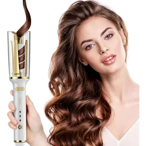 Professional Anti-Tangle Rotating Curling Iron, 1" Barrel with Large Slot & 3 Temperature Settings, Dual Voltage with Auto Shut-Off