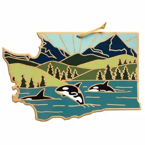 Washington Cutting Board with Artwork by Summer Stokes