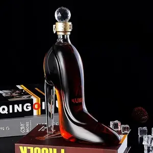Stiletto-shaped wine bottle/decanter, suitable for wine, spirits, bourbon whiskey, tequila; an elegant decanter gift for women, Valentine's Day gift for her, Home Bar Accessories