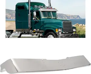 11" Drop Visor Compatible with Mack CH CX Granite Vision w/o Roof Fairing 304 Stainless Steel Flat Roof Top Sun Visor