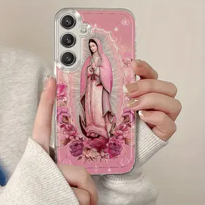 Virgin Mobile Phone Case for Samsung for galaxy S21 Ultra S22 Plus S23+ S24 FE S48 Cartoon Transparent Anti-Fall All-Inclusive TPU Mobile Phone Case Simple And Stylish Shockproof Soft Shell Protective Cover Creative