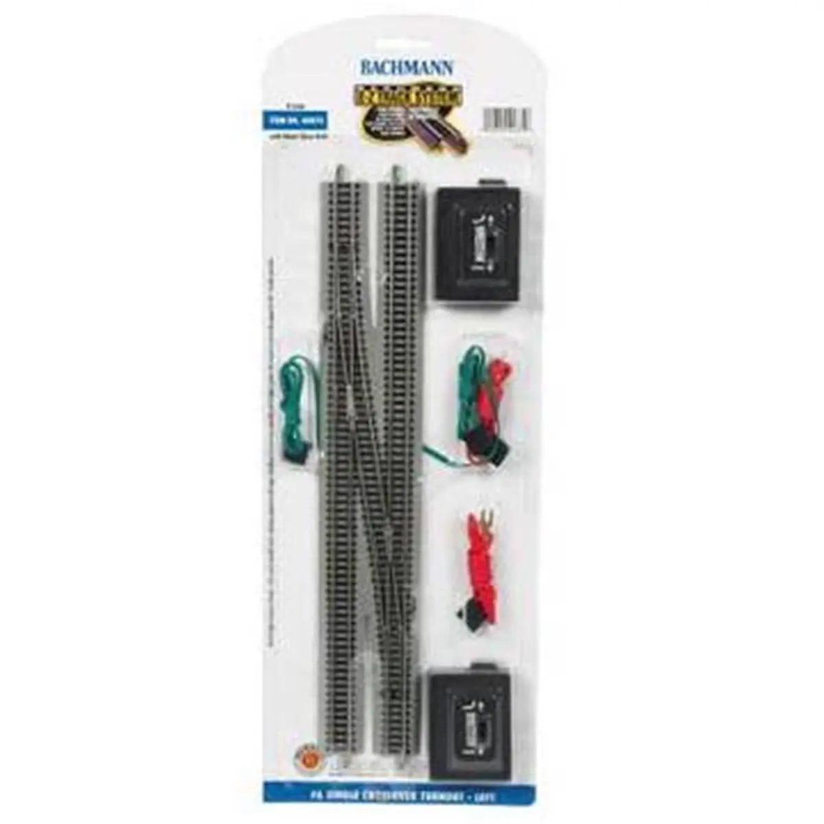 Bachmann Williams N Scale No. 6 Left Crossover Turnout - Roadbed Included, Snaps Together, Quick Assembly, DCC-Friendly Operation, Connects Parallel Tracks, High Speed, Smooth Transition, Toy Train Accessory