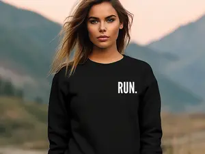 Run Sweatshirt, Minimalist Running Sweatshirt, Pocket Printed Run Sweatshirt, Gift Hoodie For Runner, Marathon Sweatshirt,Running Sweatshirt